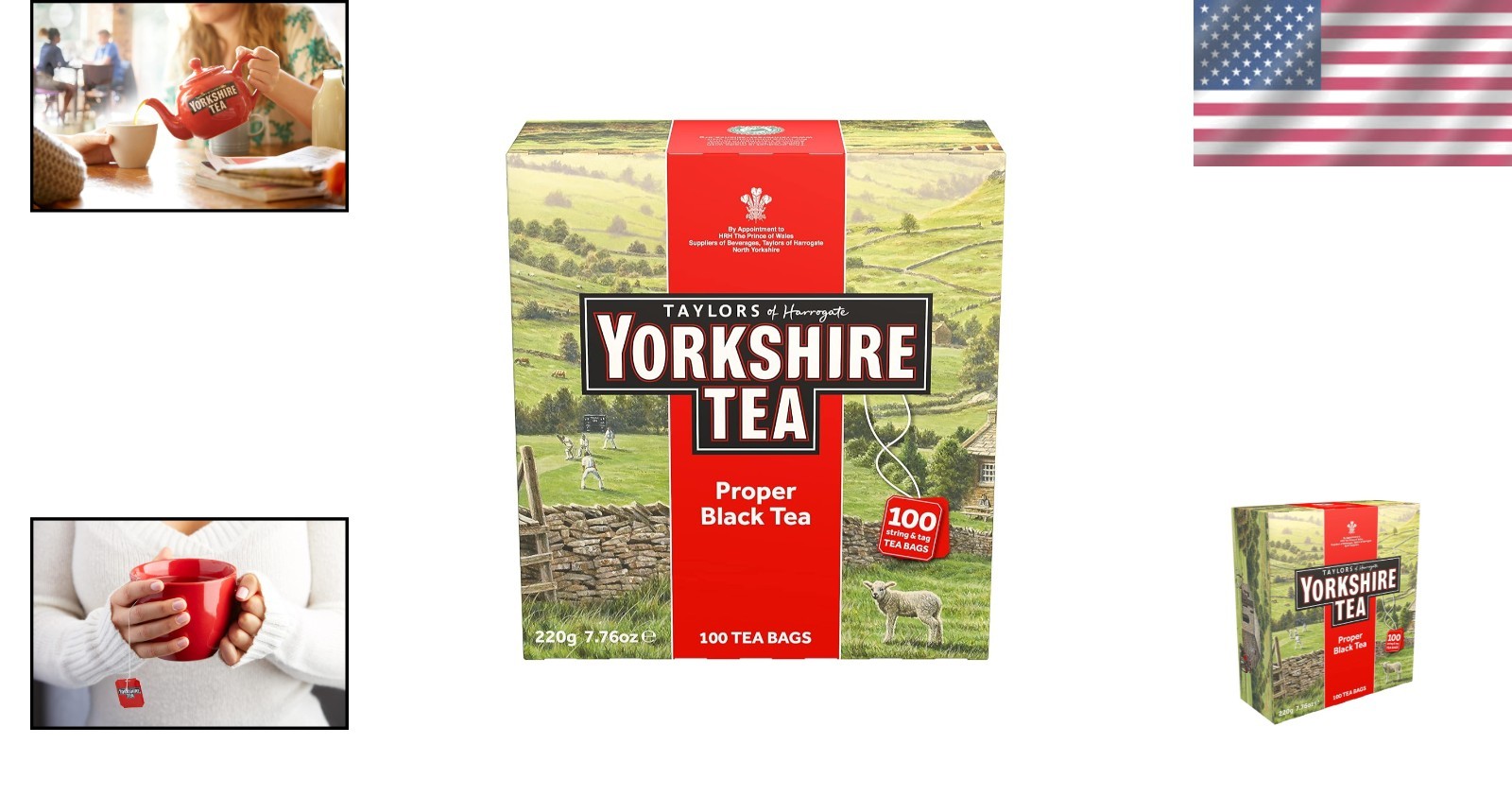 Yorkshire Red Classic British Breakfast Tea Bags – 100 Count — Rich & Satisfying