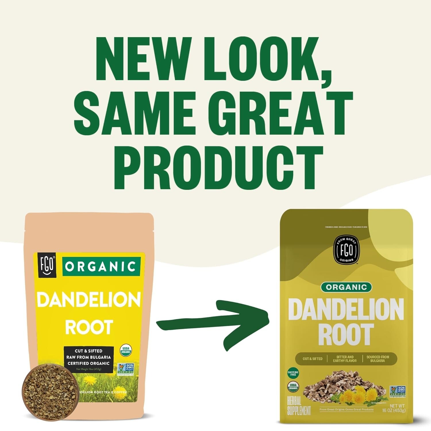 Healthy 16oz Organic Dandelion Root Tea from Bulgaria – Caffeine-Free Delight