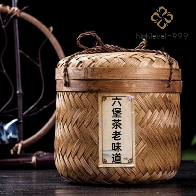 500g Premium Liu Bao Tea Guangxi Fragrant Wuzhou black Tea Dark Tea with Basket
