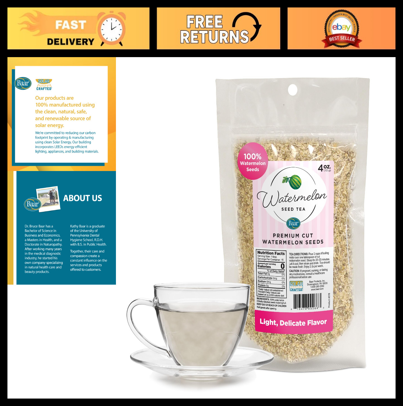 Watermelon Seed Tea – Premium Whole Seeds, 4 oz – Natural Herbal Beverage
