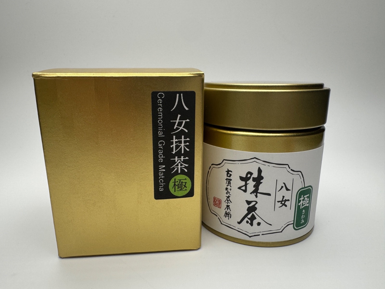 Yame Matcha Ceremonial Grade 30g Gold Tin Fukuoka Japan 100% Pure Green Tea Gift