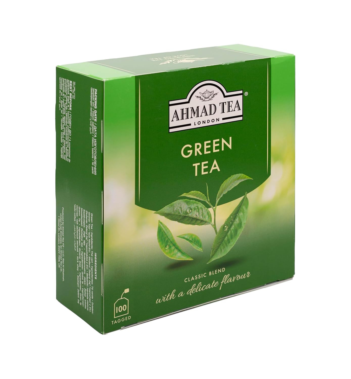 Pure Green Tea 100 Tagged Teabags 100 Count Quality Chinese Green Tea