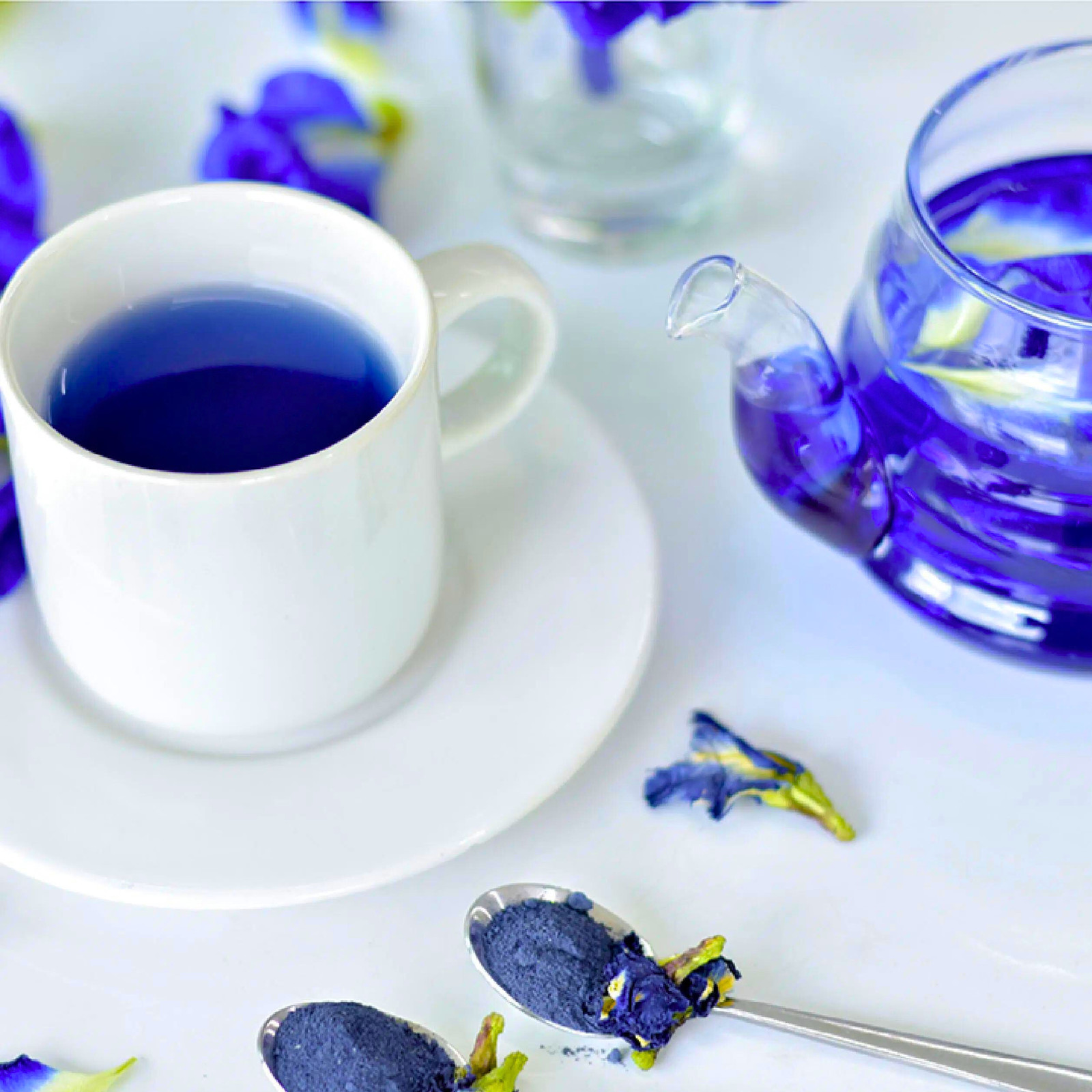 Blue Butterfly Pea Flower Powder | Pure Natural Organic | Food Grade Herbal Tea
