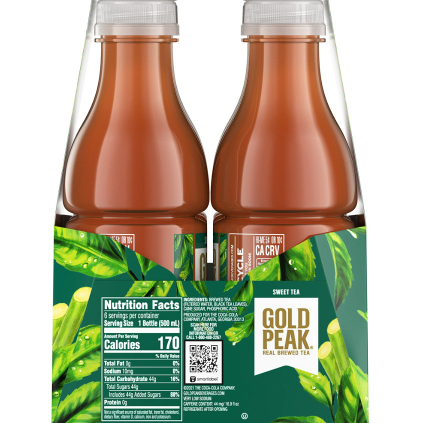 Gold Peak Iced Tea, Sweet Tea Bottles, 16.9 fl oz, 6 pack