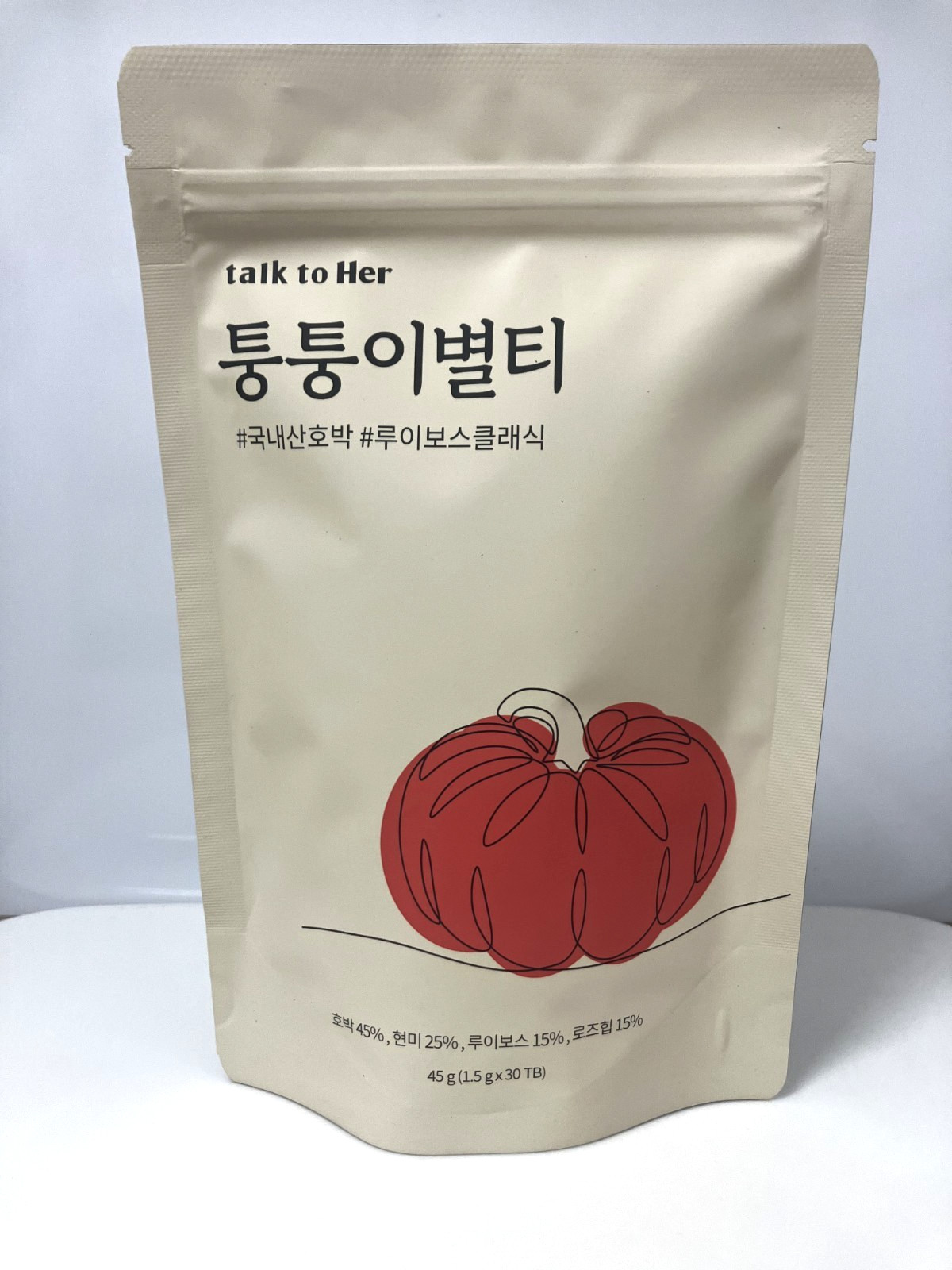 Talk to Her Pumpkin Brown Rice Rooibos Rose hip Complex Tea 3EA (90 Teabags)