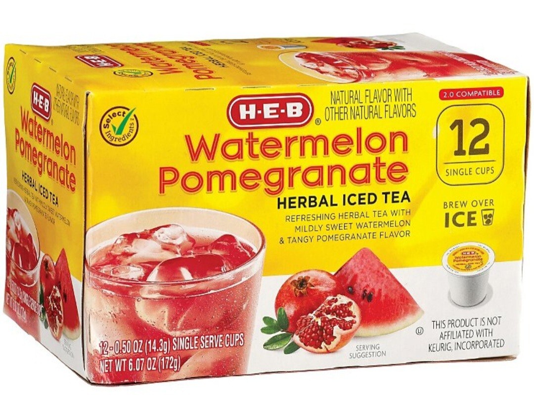Pomegranate Watermelon Herbal Iced Tea K-Cup Pods , 12 Ct Box