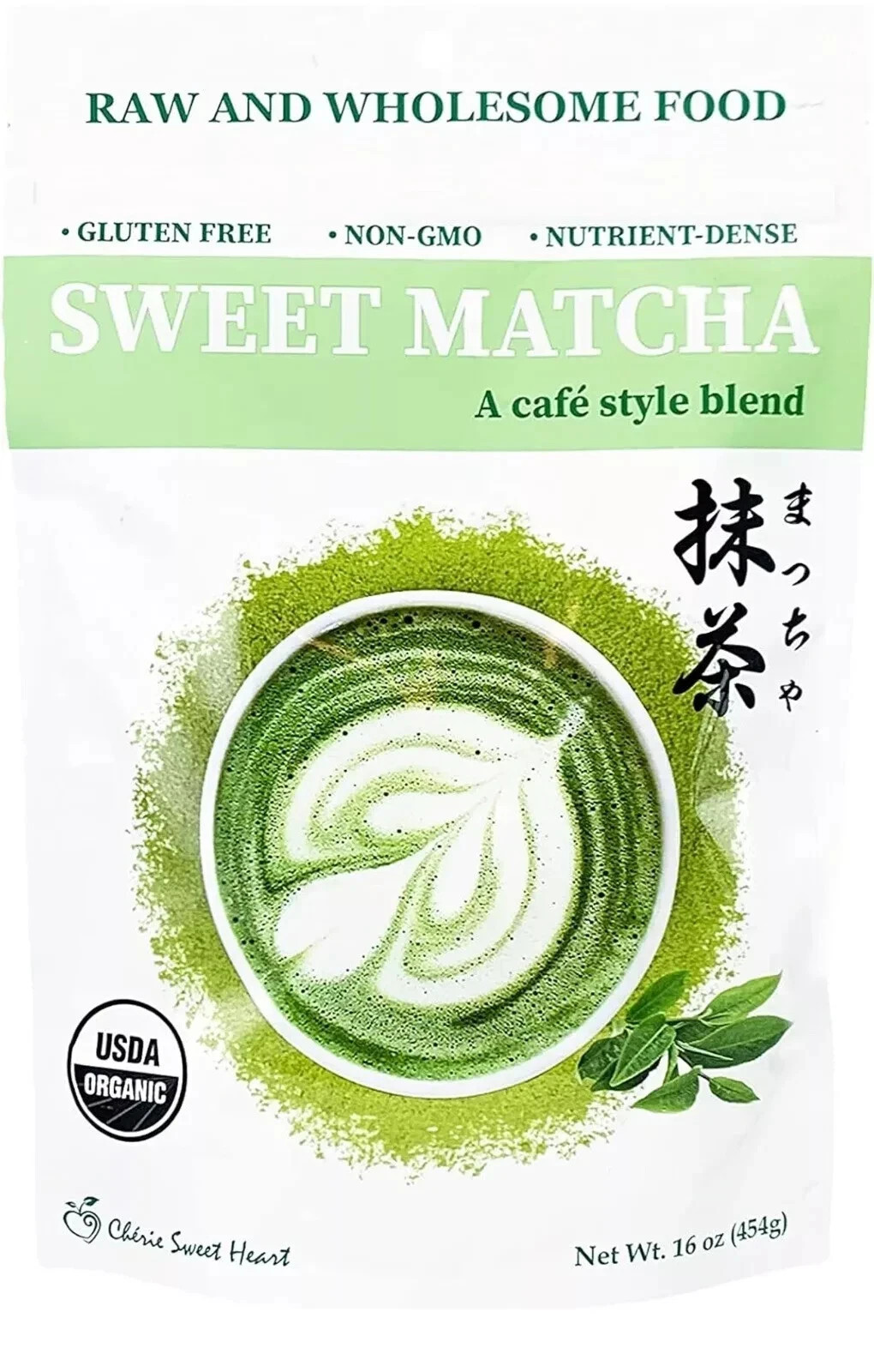 (2-Pack) Cherie Sweetheart Organic Matcha 2 x 16 oz. Green Tea Powder Exp: 12/26