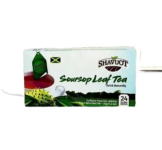Soursop Leaf Tea Organic Tea Shavout All Natural (24 Tea Bags) – 1.3oz (1 Box)