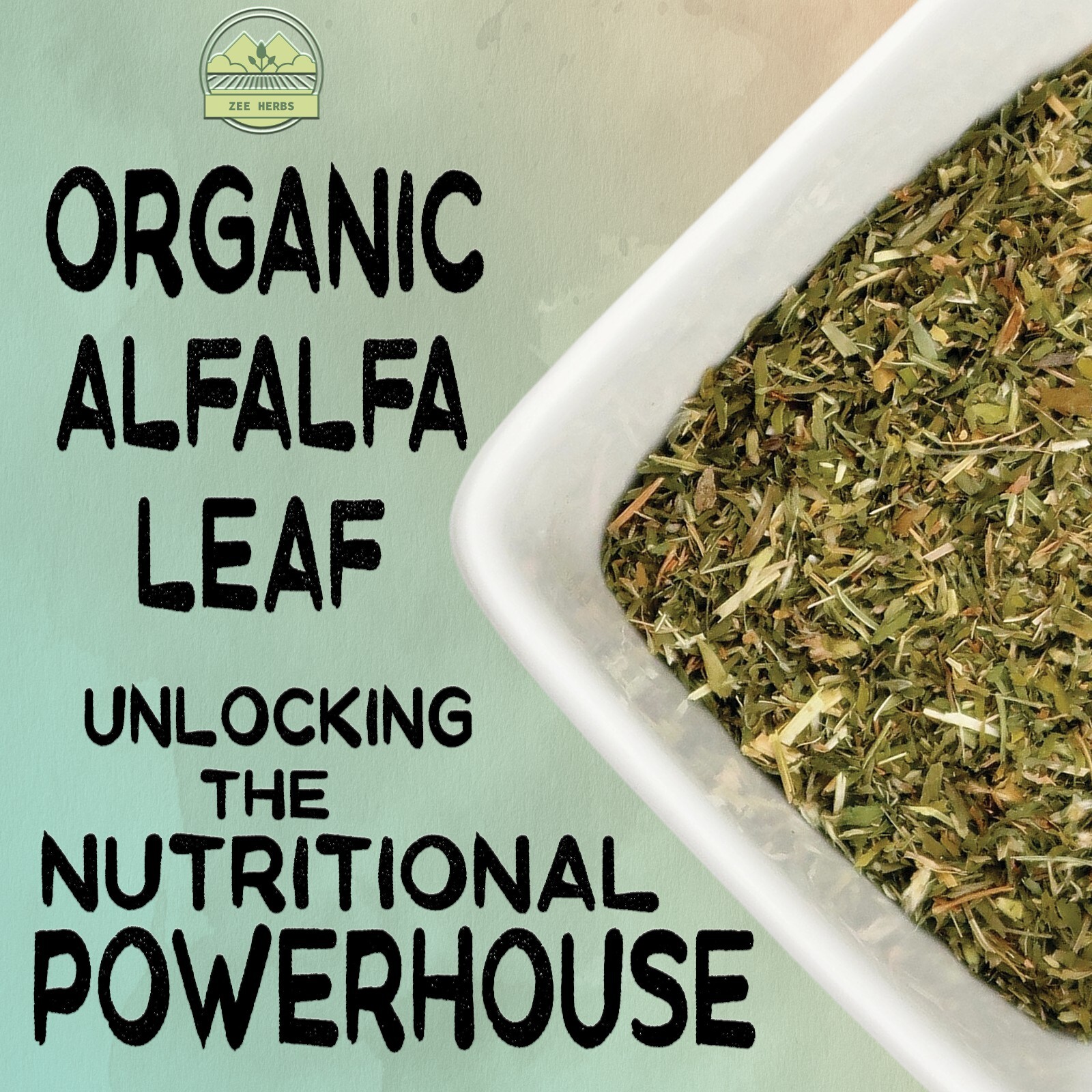 Organic Alfalfa Leaf 4 oz. (113g) Pack, USDA Certified Organic Alfalfa Leaf Herb