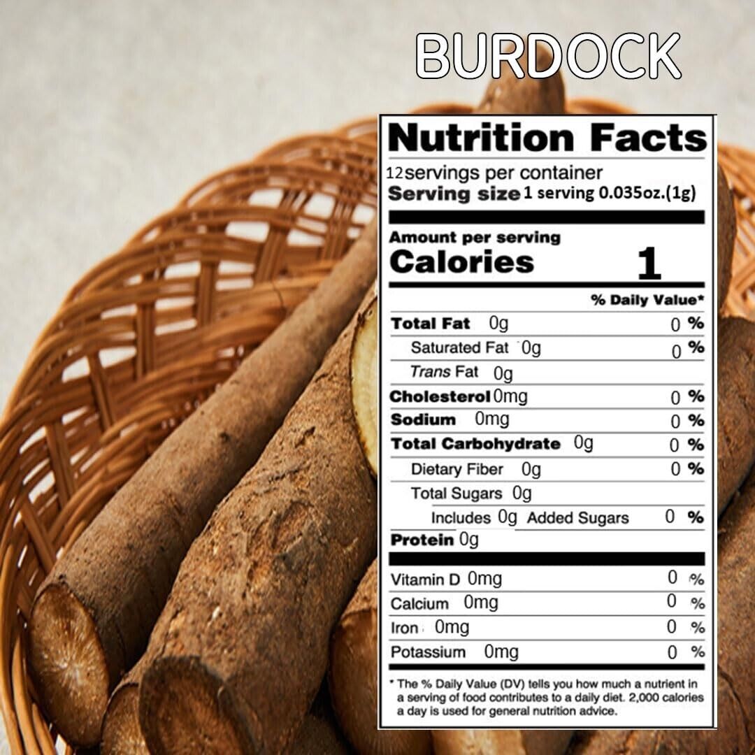 [GAGOPA] 100% Pure Burdock Root Herbal Tea, 1g x 12 Teabags (5-Pack, 60ea)