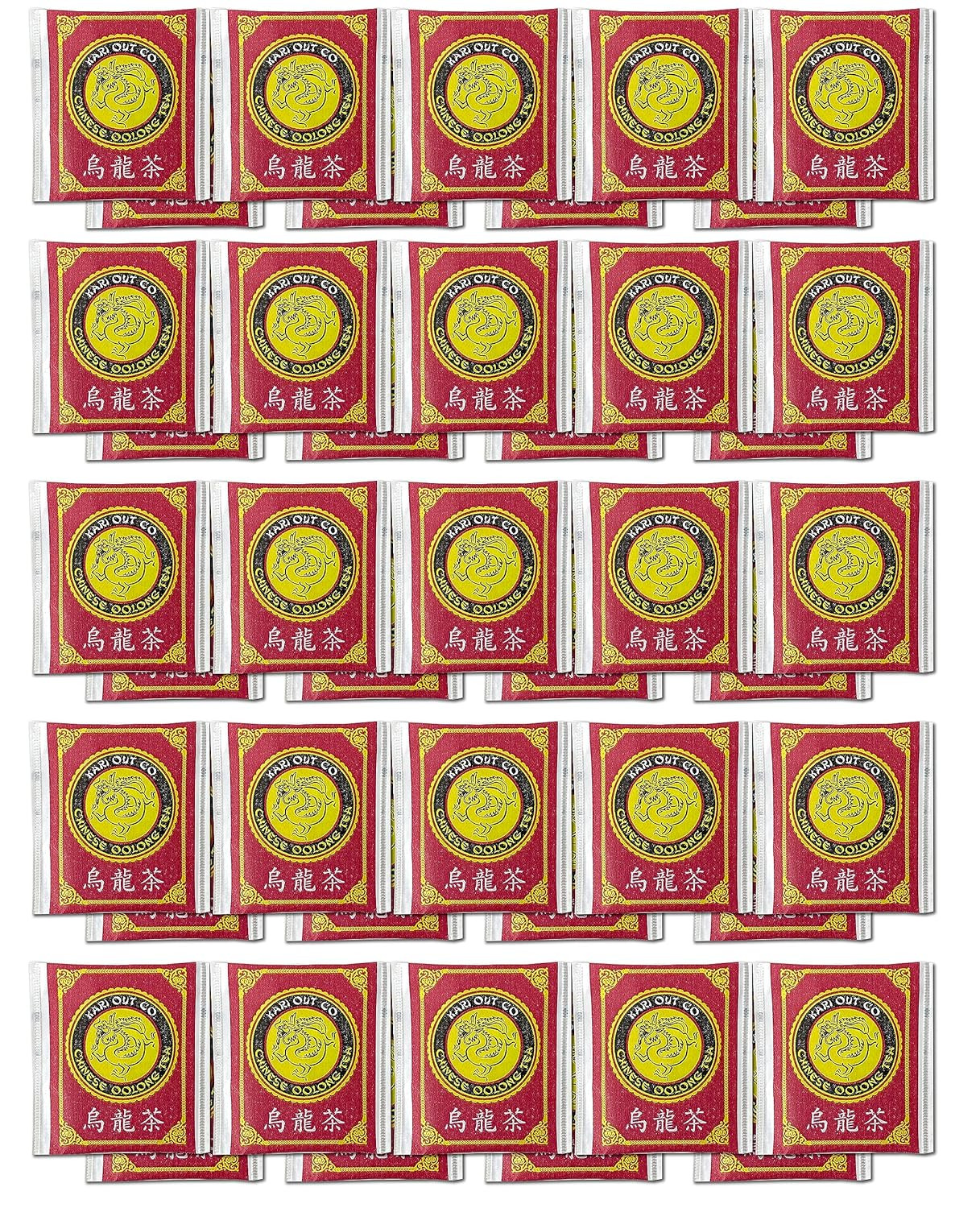 Kari Out Chinese Restaurant Tea Individually Wrapped Oolong Tea Bags, Chinese Te