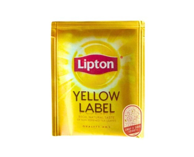 Lipton Yellow Label Individual Pack 100 Tea Bags Black Tea Leaf