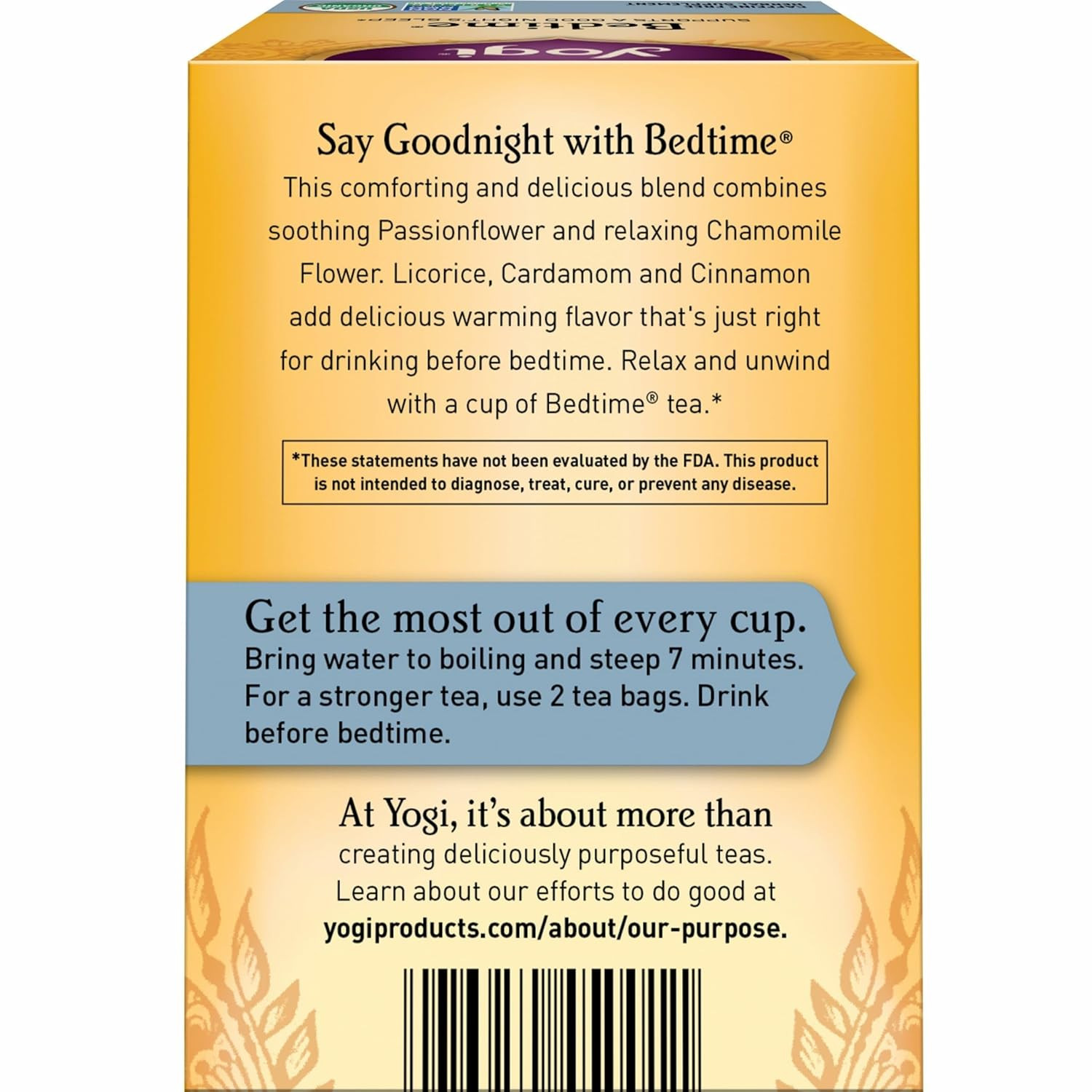 Tea Bedtime Tea – 16 Tea Bags per Pack (4 Packs) – Chamomile & Passionflower Her