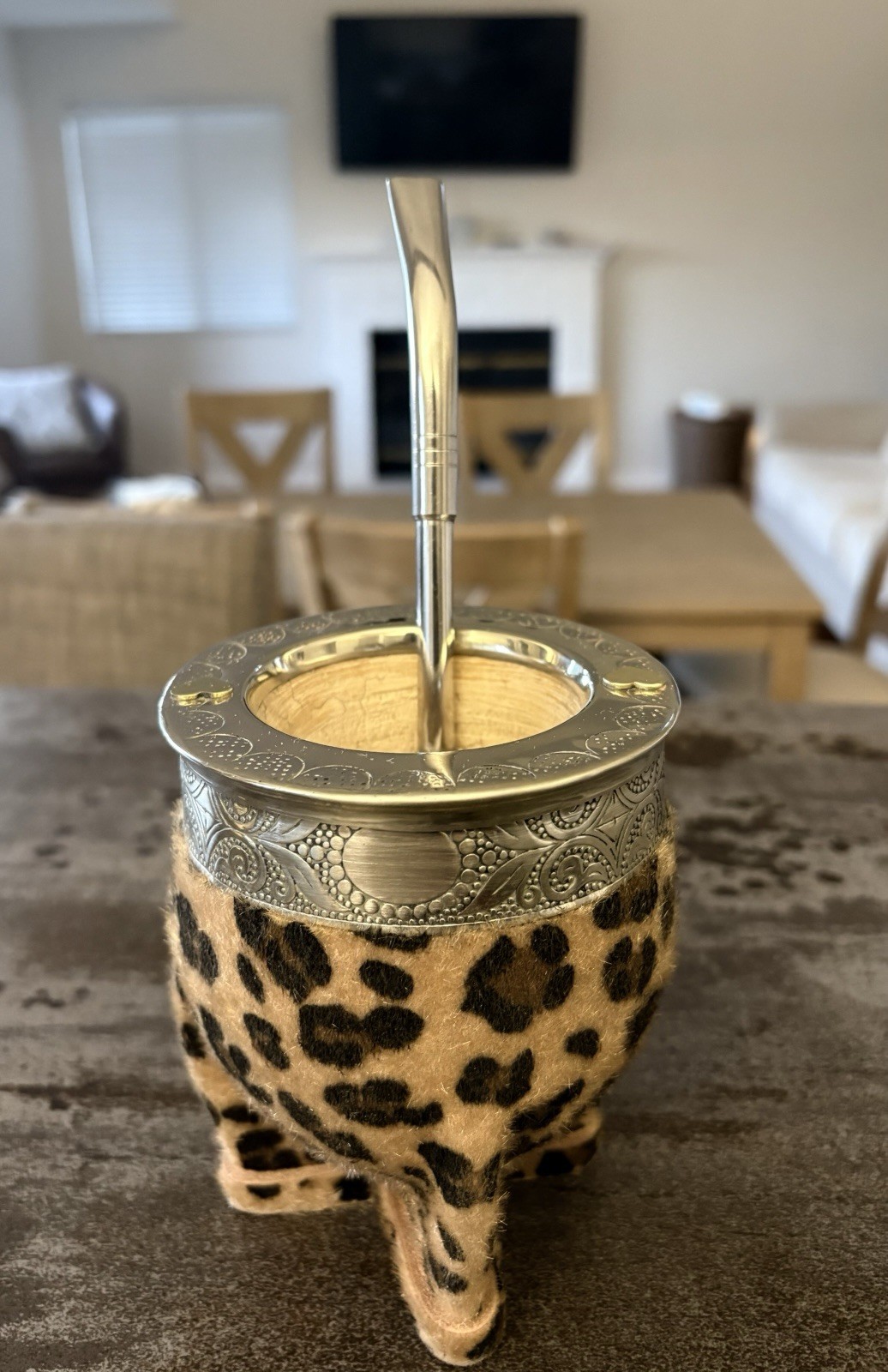 Yerba Mate Gourd Imperial – Argentina logo and stainless steel straw