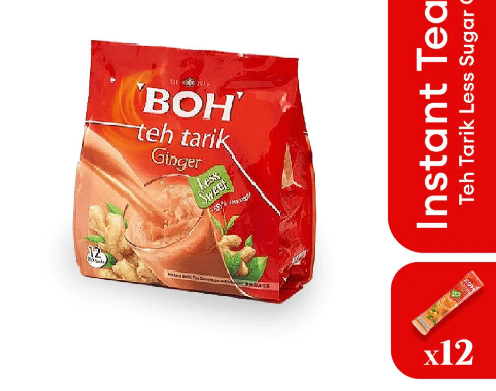 “BOH” 3 IN 1 INSTANT TEA|TEH TARIK LESS SUGAR| 26g X 12 STICKS| MALAYSIA PRODUCT