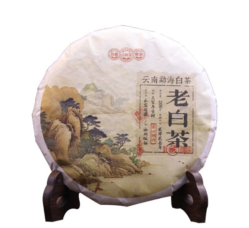 200g 2023 White Tea Cake Menghai Tea Yunnan Pu’er Tea Aged White Tea Sweet
