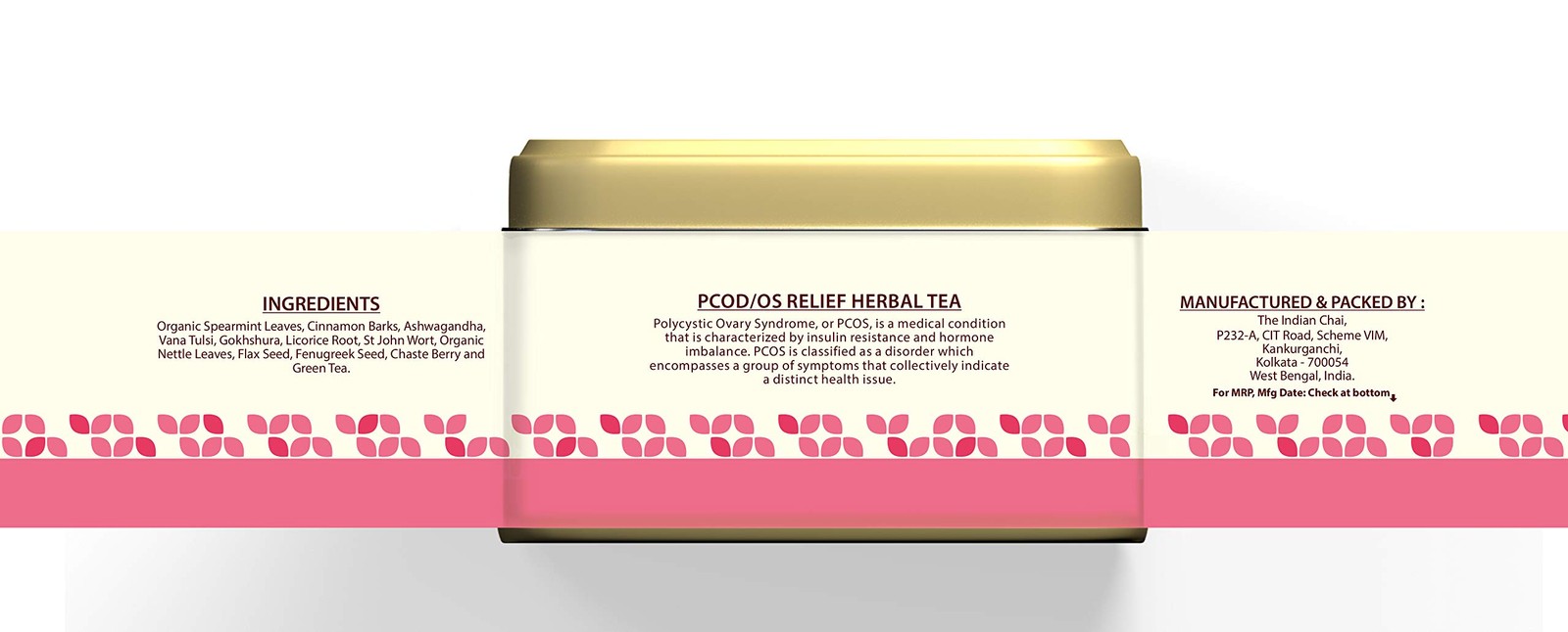 The Indian Chai PCOD PCOS Relief Tea 50g | Herbal Hormonal Balance Blend