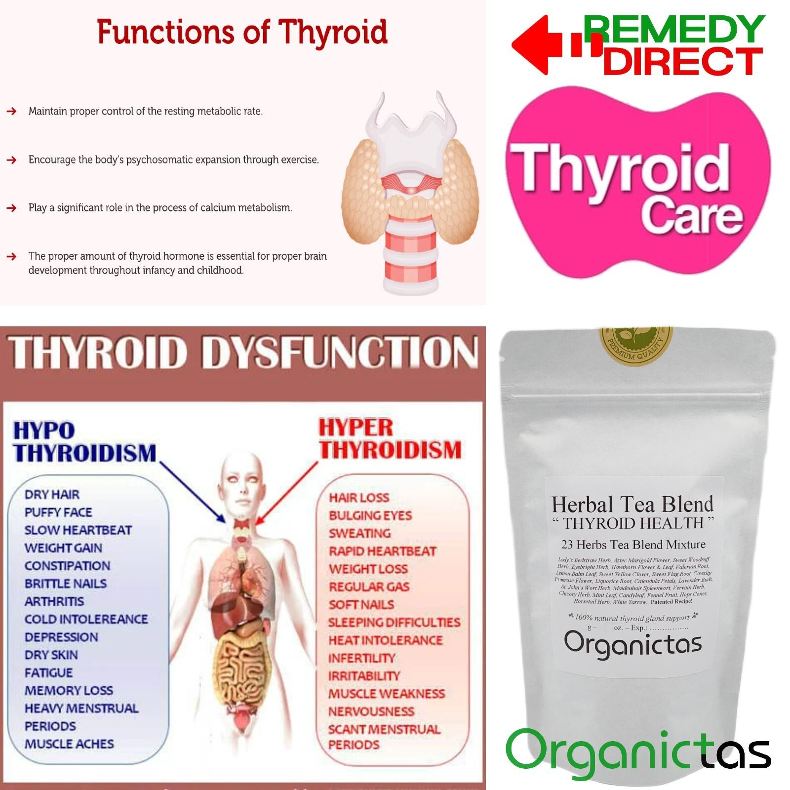Thyroid Support Herbal Tea / Best Tea for Hormonal Balance, Metabolism & Health