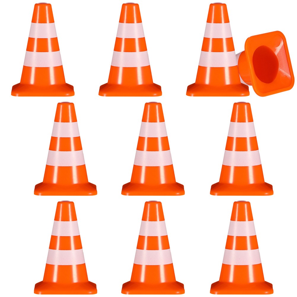 7 Pcs Traffic Cones Kids for Construction Party Street Signs Toy Play