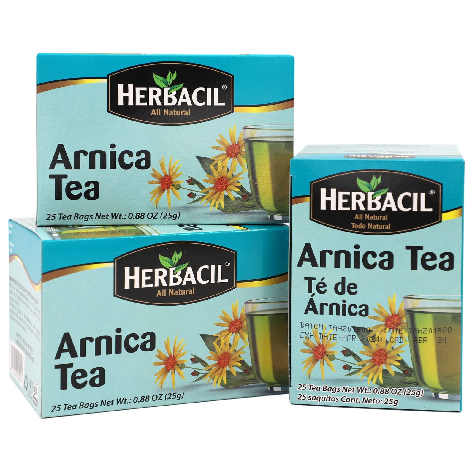 Arnica Herbal Tea – Caffeine-Free Natural Remedy, 25 Tea Bags per Box, 3-Pack…