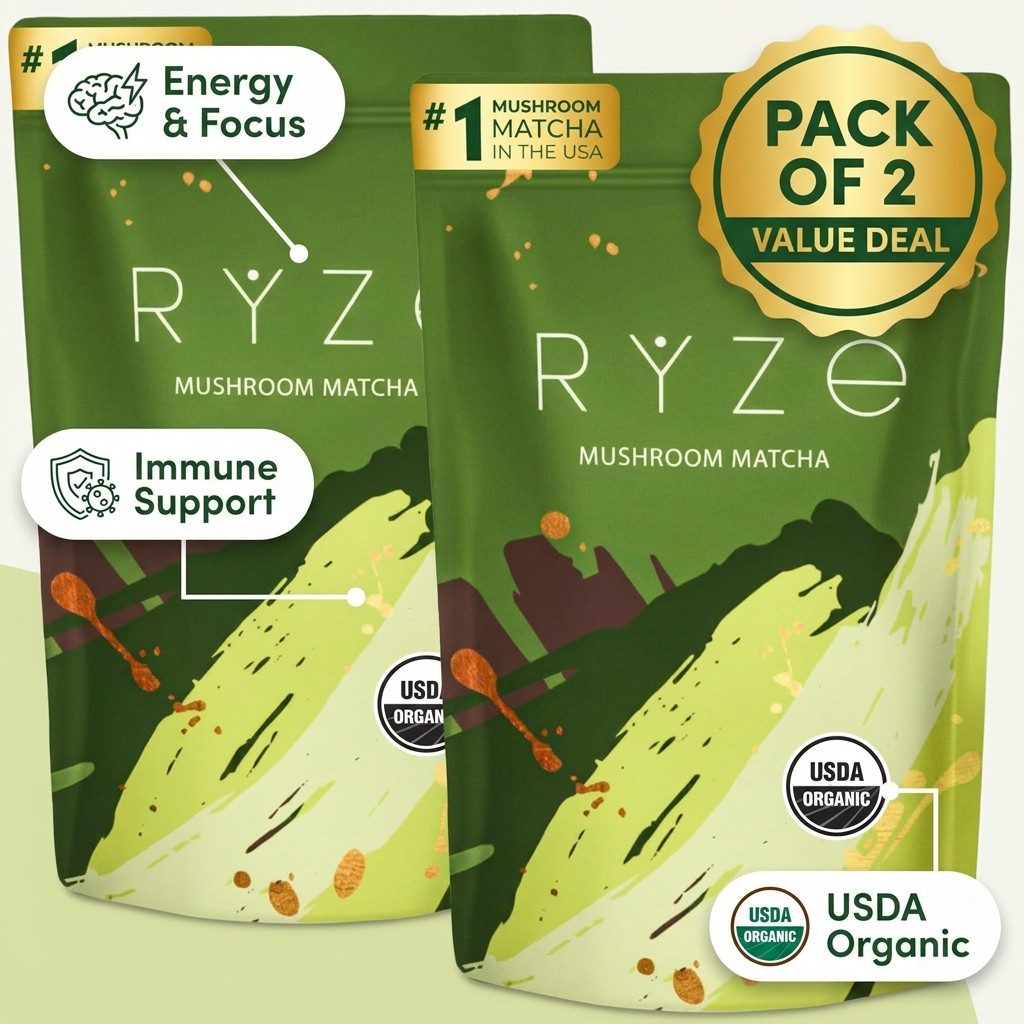 RYZE Mushroom Matcha (Pack of 2) – Value Bundle