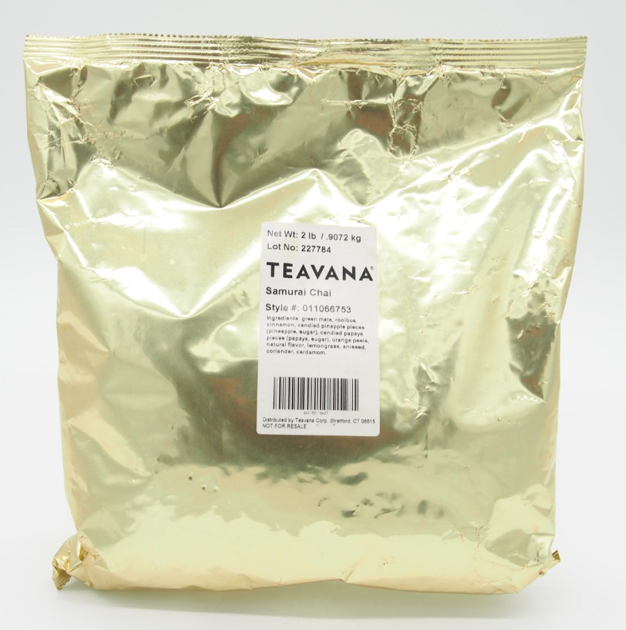 TEAVANA Original SAMURAI CHAI Bagged Tea Green Mate Rooibos 2lb FACTORY SEALED