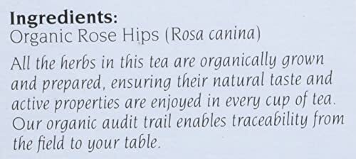 Rose HIPS Tea Organic 24 Bag 0.02 Pound
