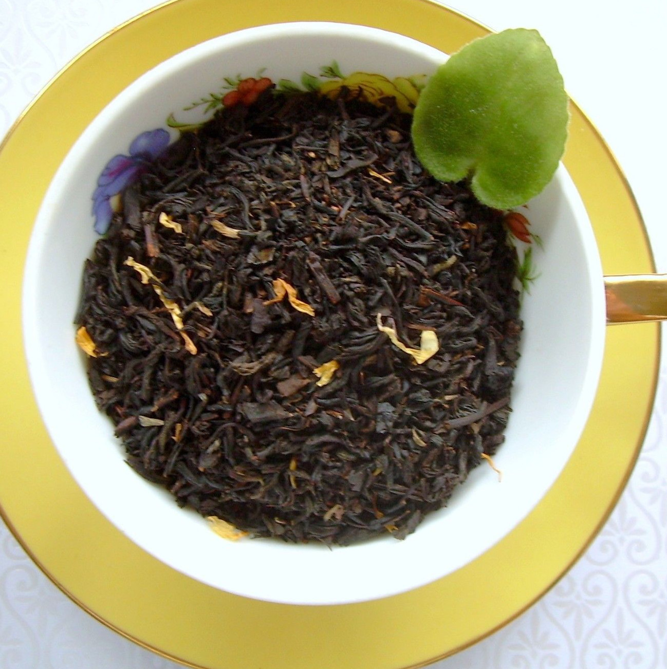Tea Peach & Spiced Apple Cider Harvest Fruit Blend Loose Leaf Aged Black CB
