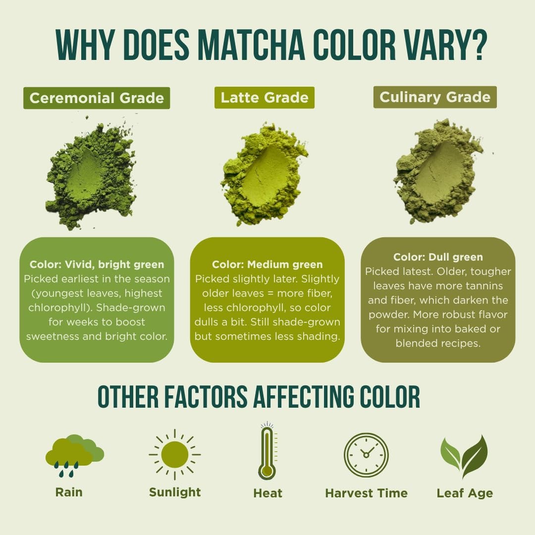Organic Matcha Latte Mix – Bulk Value Size – Lightly Sweet Japanese Matcha Gr…