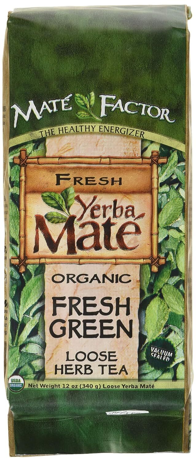 The Mate` Factor Organic Yerba Fresh Green Loose Tea 12 Oz