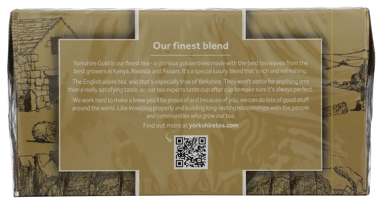 40 Pillow Tea Bags of Yorkshire Gold – Rich, Smooth & Allergen-Free Experience
