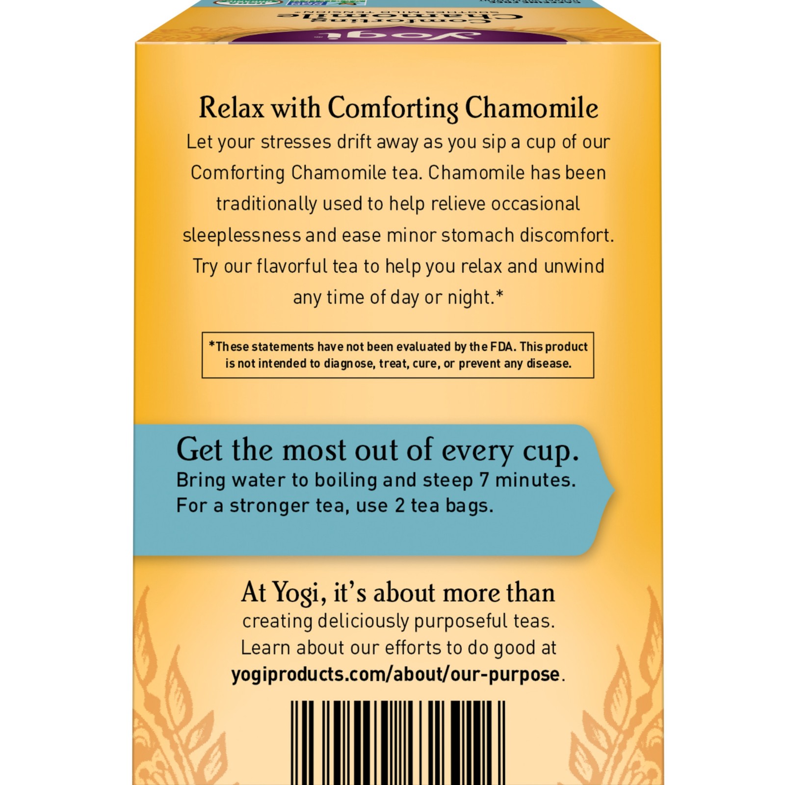 Yogi Tea – Comforting Chamomile – Soothes Mild Tension – 6 Pack, 96 Tea Bags