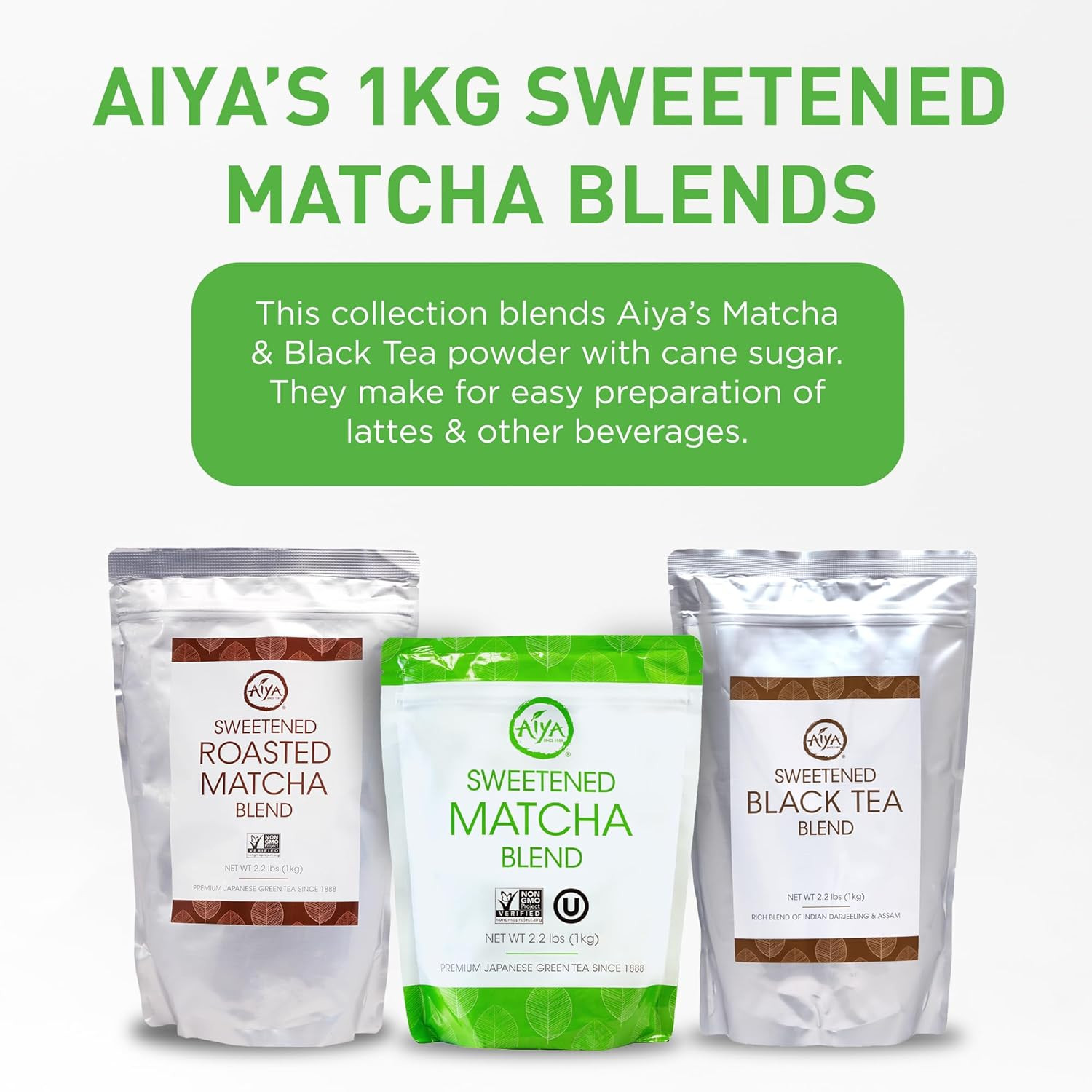 Sweetened Matcha Blend Powder – Antioxidant-Rich Latte & Smoothie Mix 1Kg