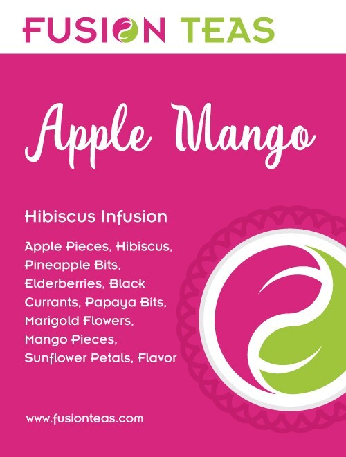 Apple Mango Hibiscus Fruit Tea – Herbal Loose Leaf Tisane – Fusion Teas