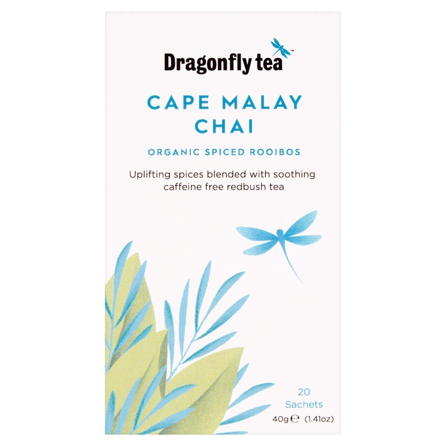 Dragonfly Organic Cape Malay Chai Spiced Rooibos Natural & Rich Tea 20 Sachets