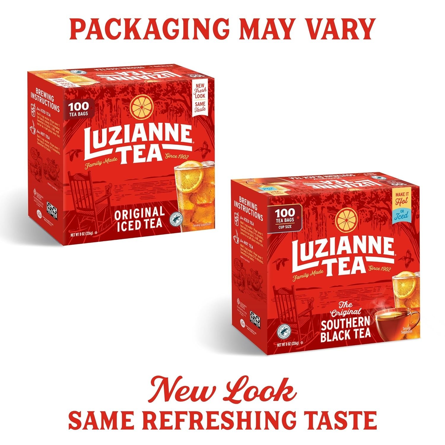 Energizing Black Tea Iced Tea Bags, 100ct x 4, Allergen-Free