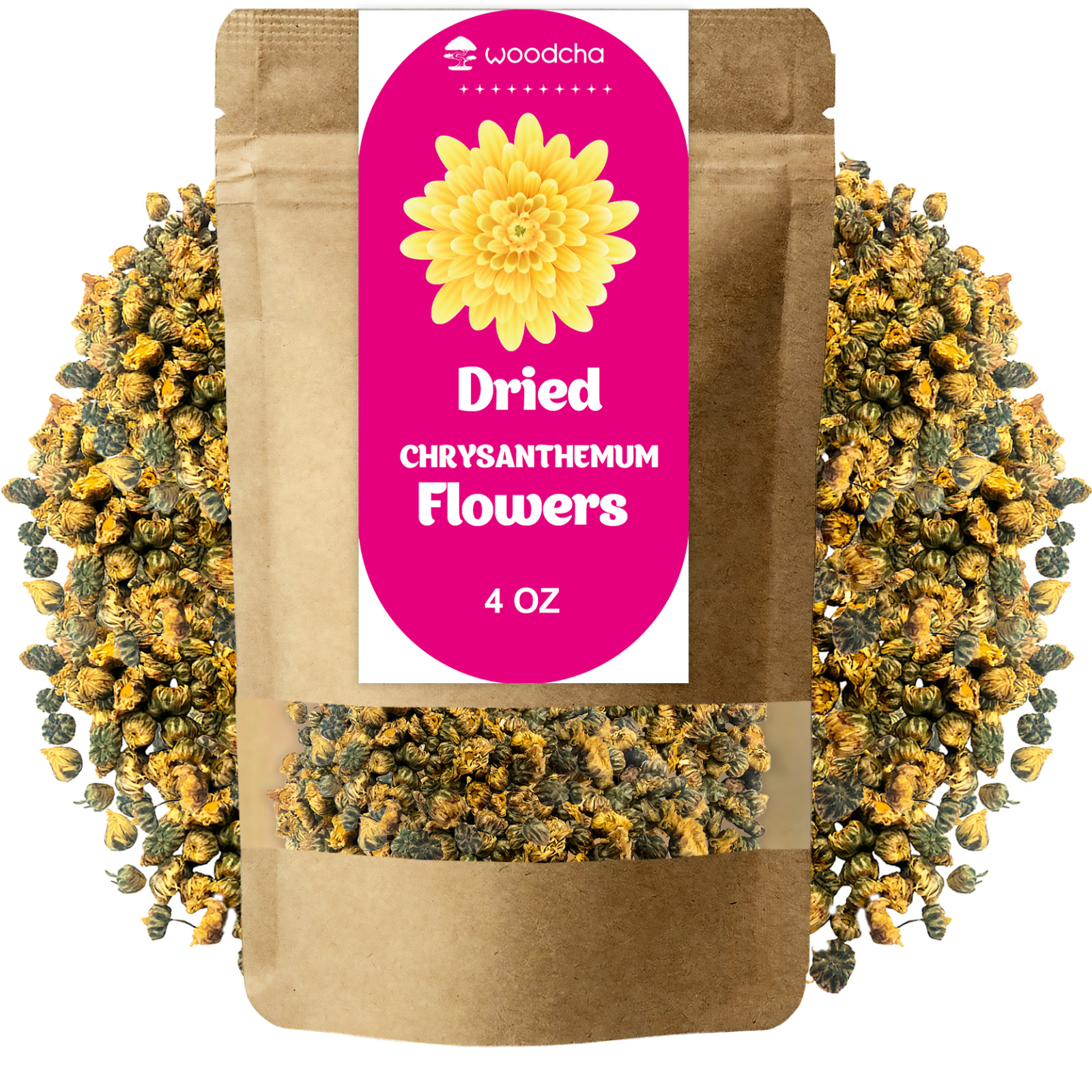 Dried Chrysanthemum Flowers, Edible Flowers for Drinks & Cooking-4oz