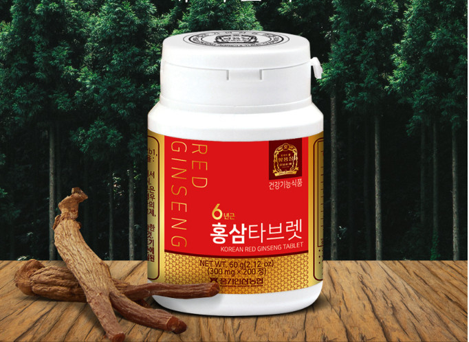 Korea 6 Year Red Ginseng Tablet 60g(300mg x 200 tablets) Red Ginseng Powder 100%