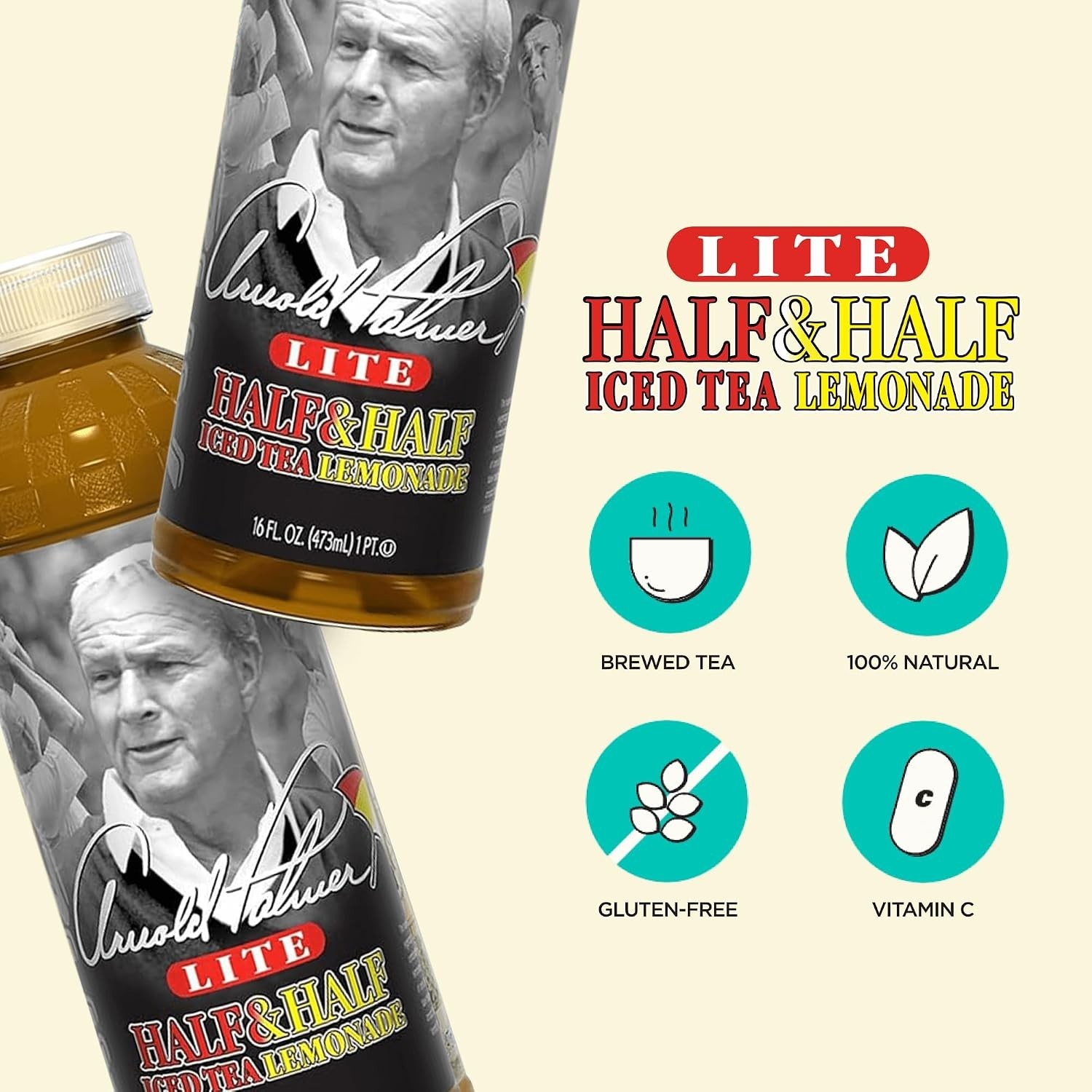 Arnold Palmer Half and Half – 12 Pack of 16 Fl Oz Bottles – Refreshing Iced Tea