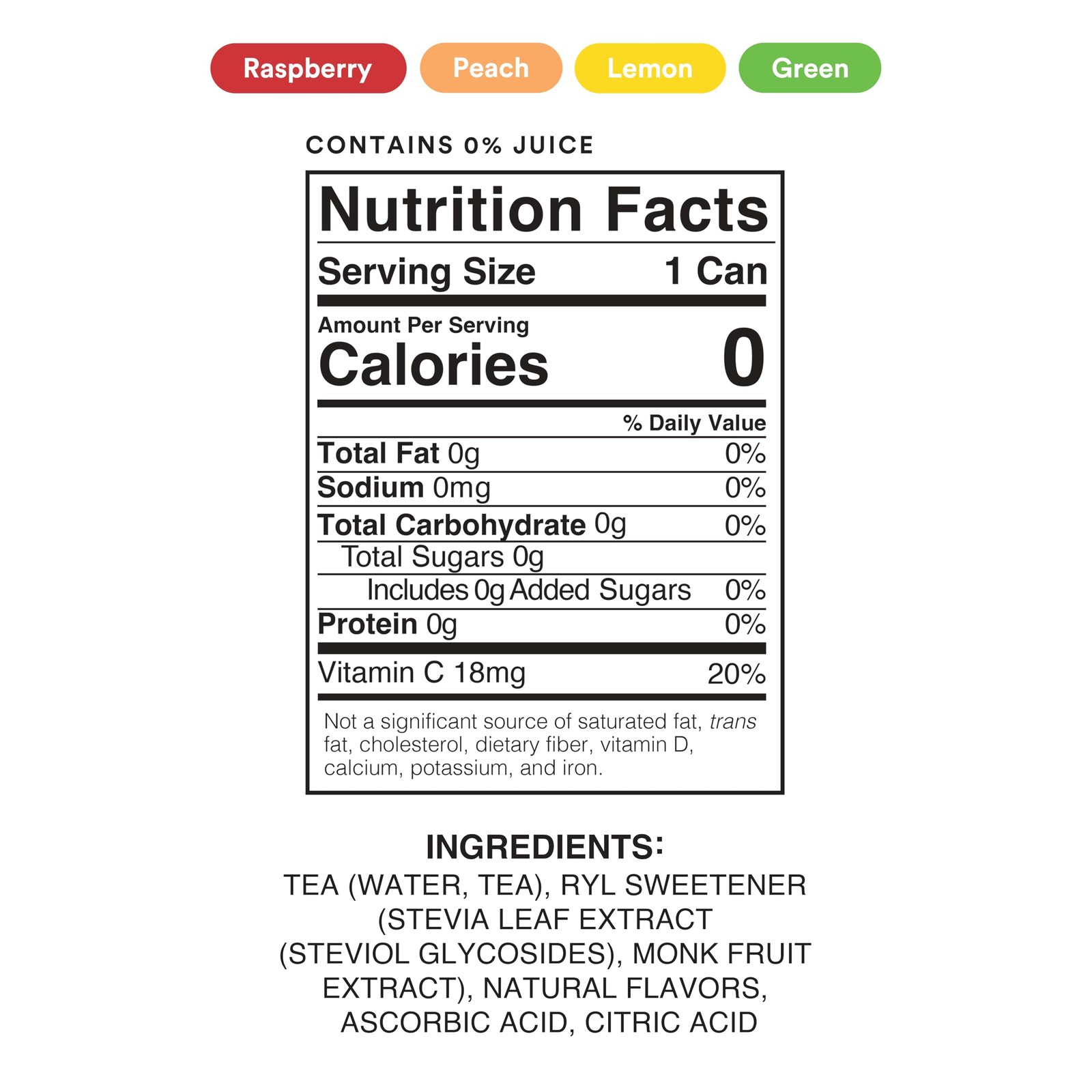 Ryl Iced Tea Variety Pack, Antioxidant Superblend, 16 Fl Oz 12-Pack