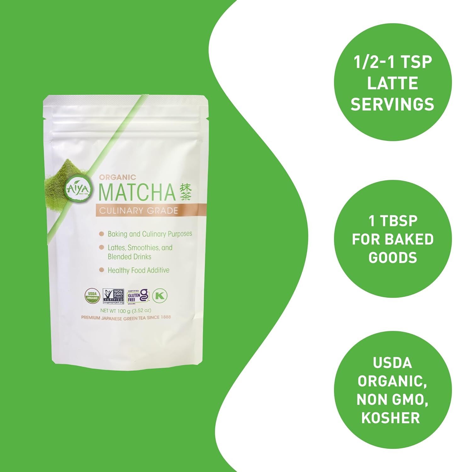 Aiya Organic Tea Matcha Culinary Grade 100 Gr