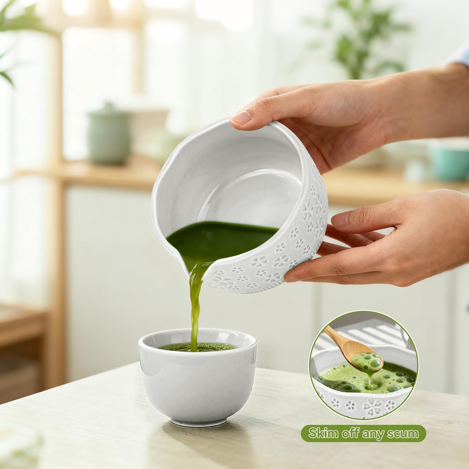 Matcha Whisk Set, 7 Pcs Matcha Making Kit with Matcha Bowl, Matcha Whisk and Hol