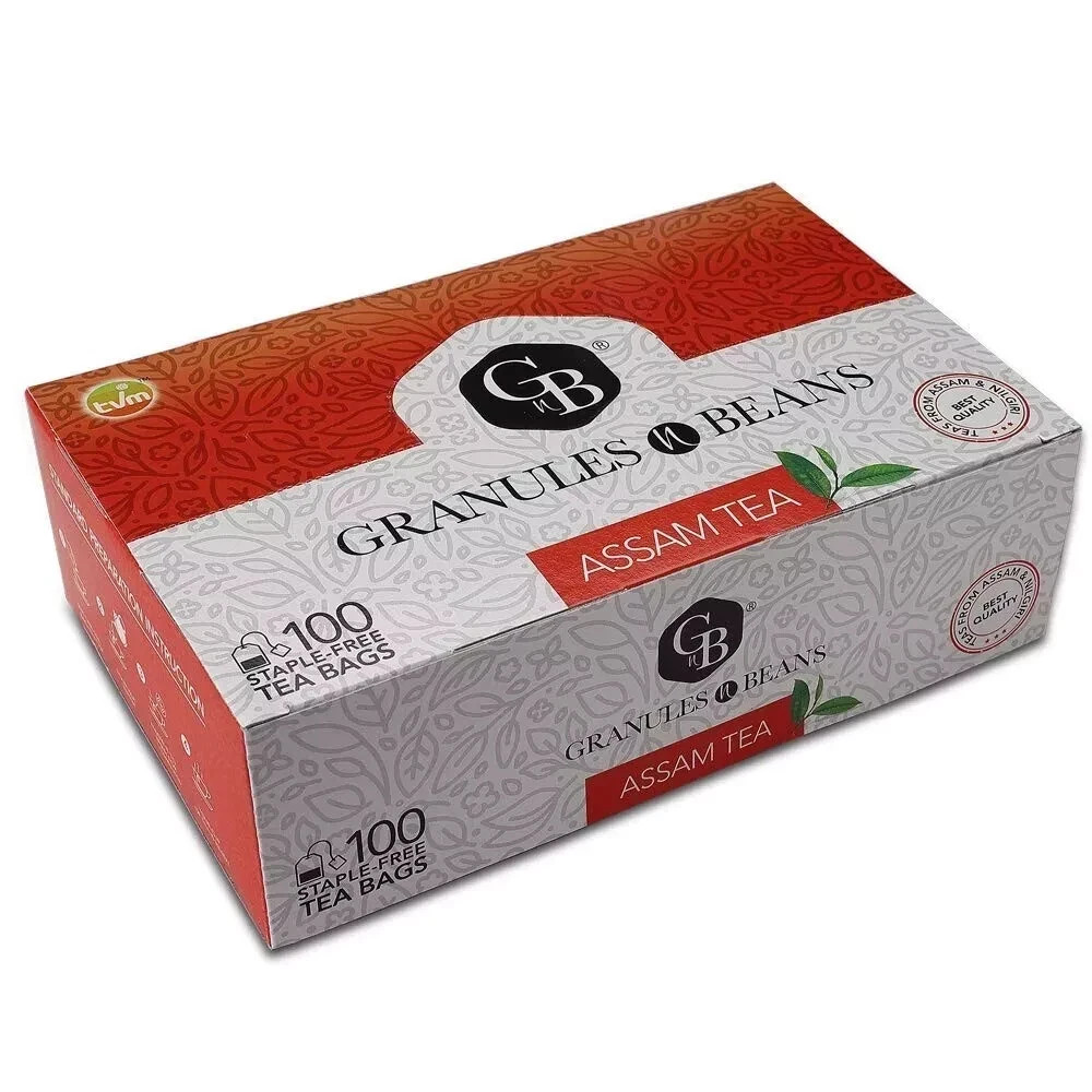 Granules n Beans Natural Assam Tea Bags – 100 Tea Bags Free Shipping World Wide