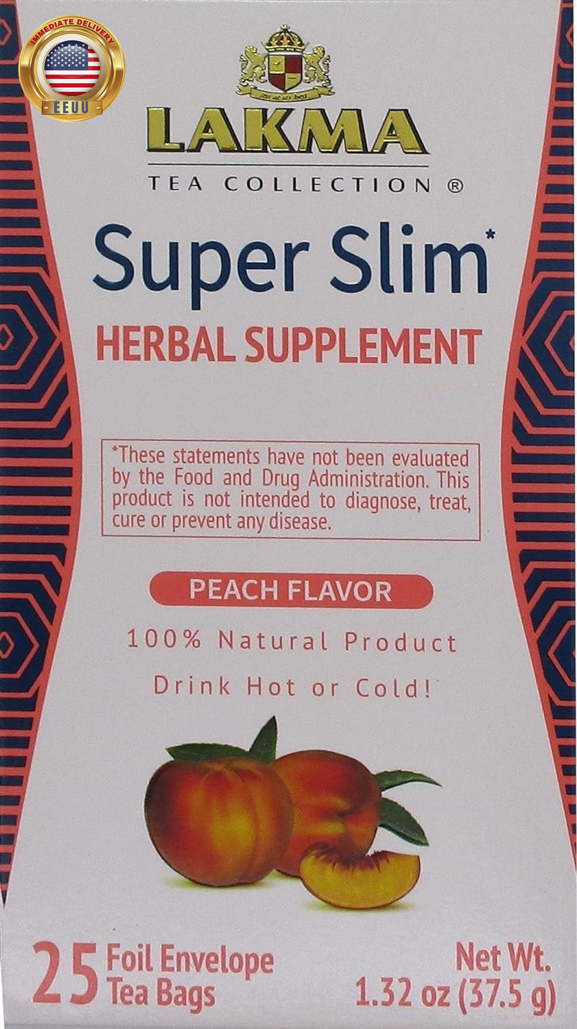 Lakma Super Slim Tea with Peach – 25 Tea Bags ⭐️⭐️⭐️⭐️⭐️