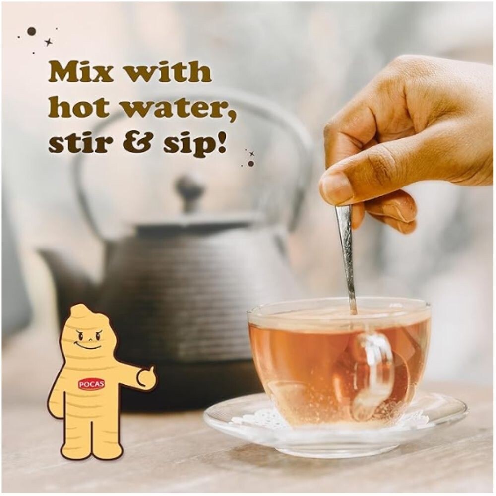 Tea Ginger Honey Lemon Crystals Instant Bag Packets Non GMO Gluten Caffeine Free