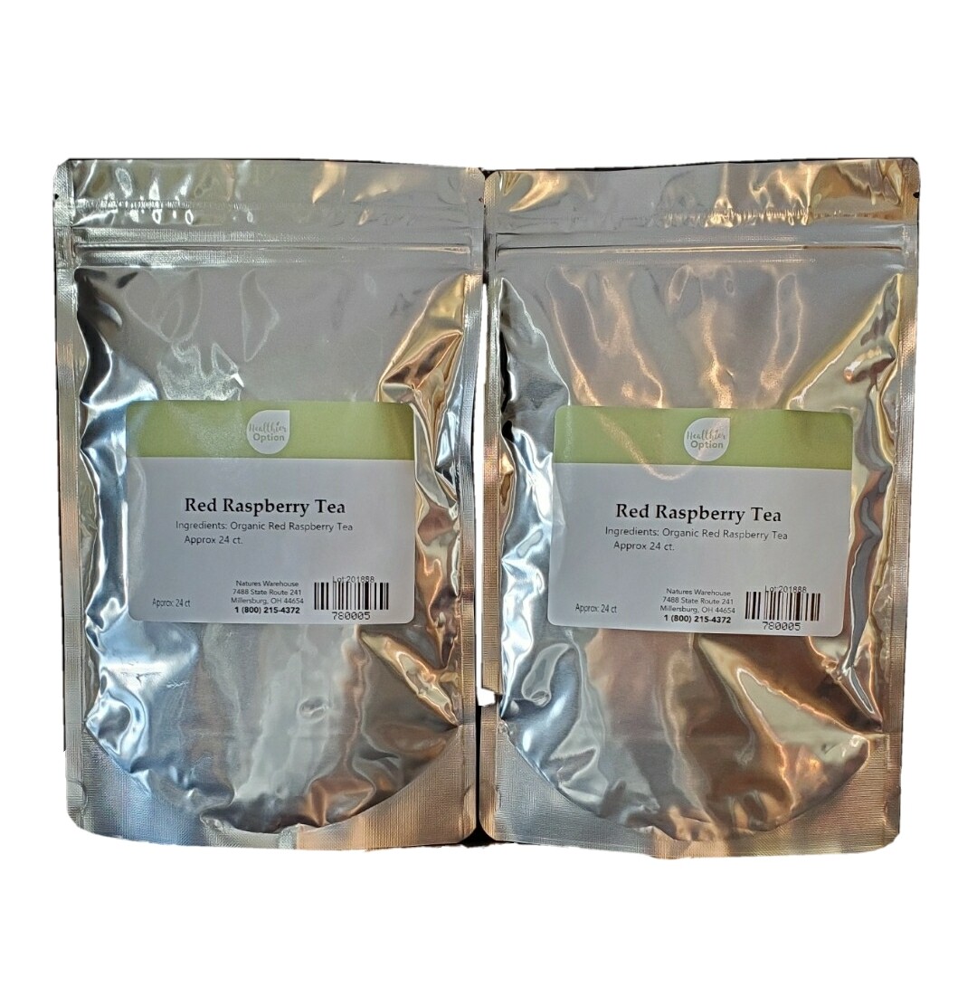 2 Pack- Nature’s Warehouse ORGANIC RED RASPBERRY LEAF TEA Bags – Rubus Idaeus