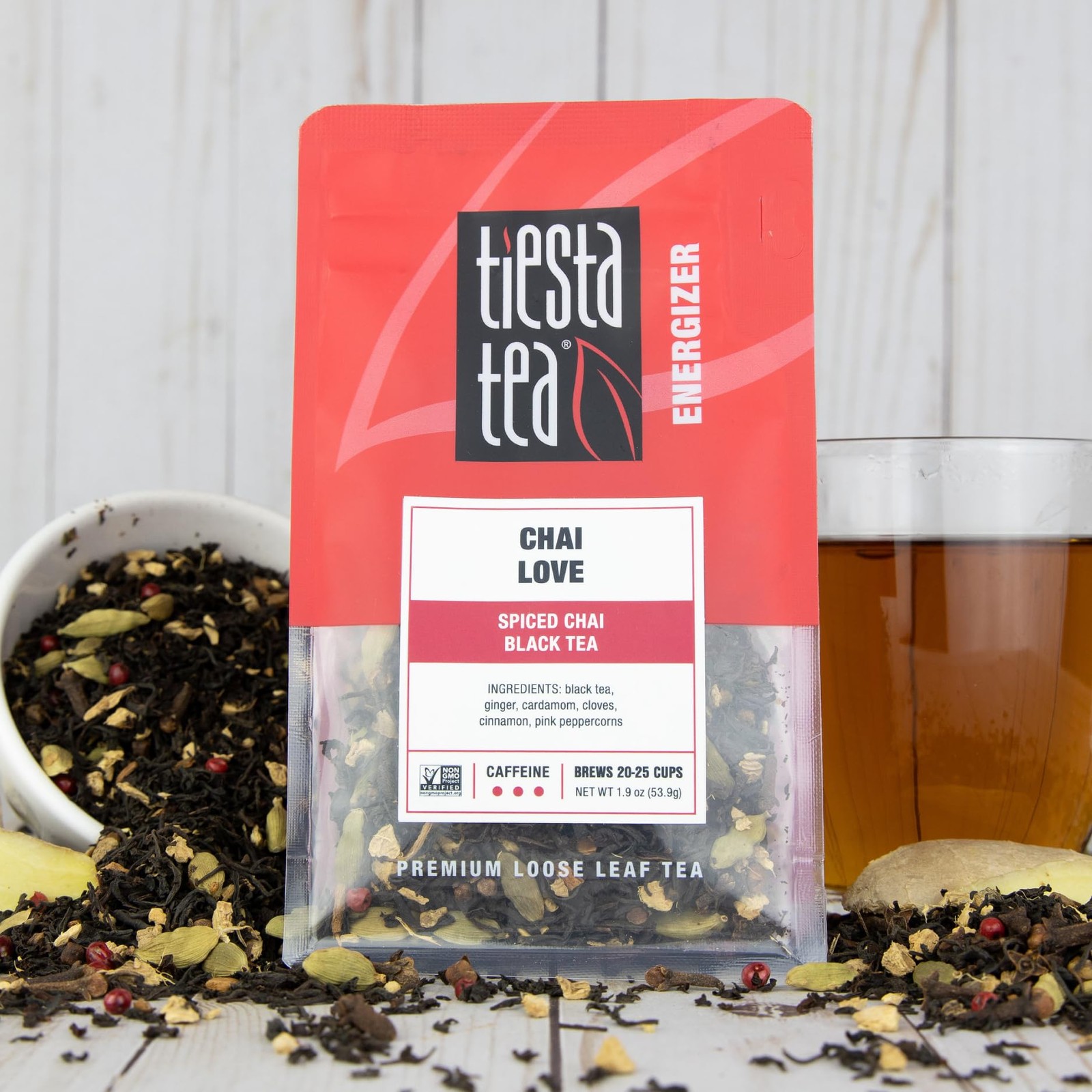 Tiesta Tea – Chai Love | Loose Leaf | Spiced Pouch – 25 Cups,