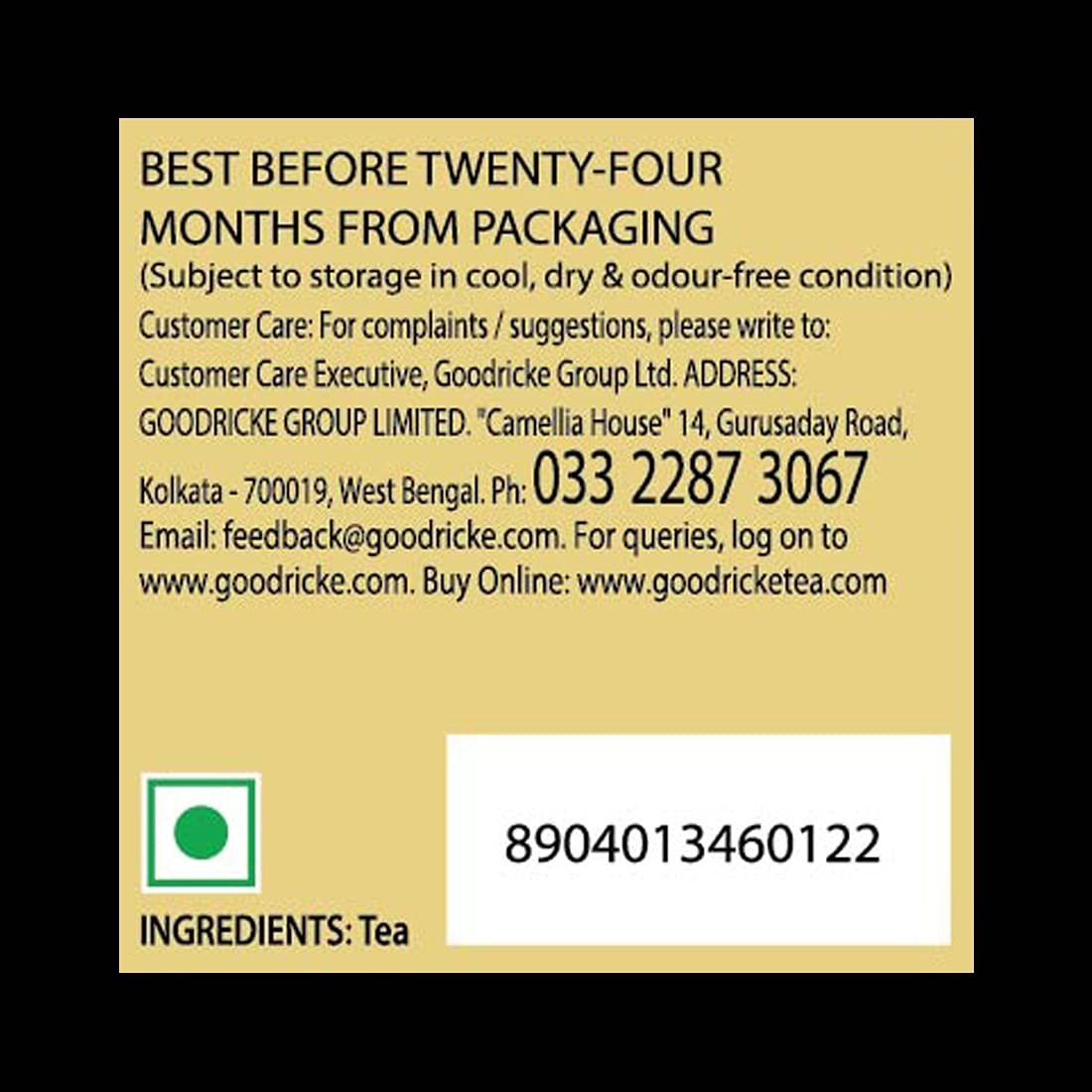 GOODRICKE Castleton Darjeeling Tea 250g Premium Whole Leaf Loose Black Tea