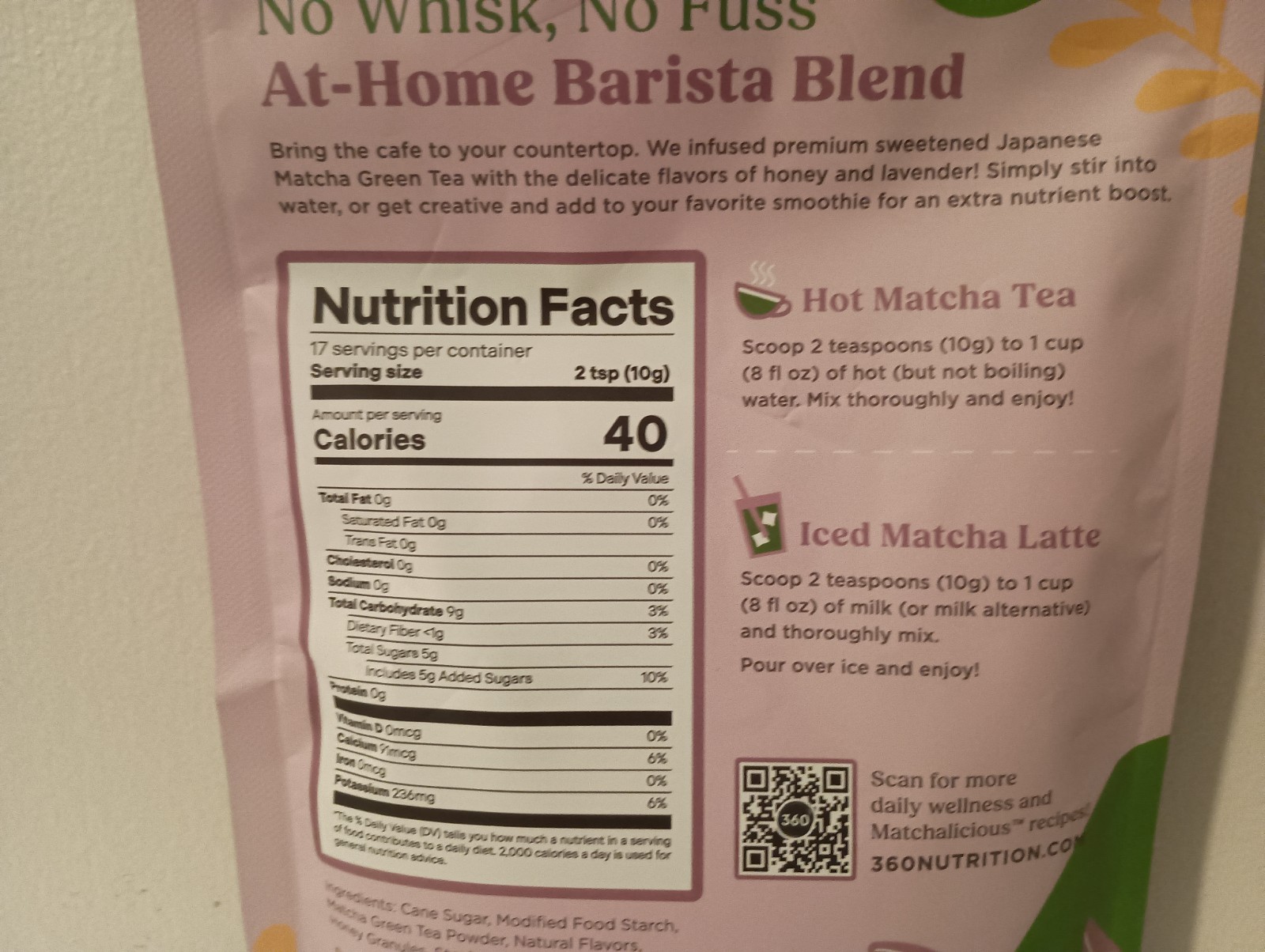 Matchalicious™ Premium Instant Japanese Lavender Matcha Powder 6 oz