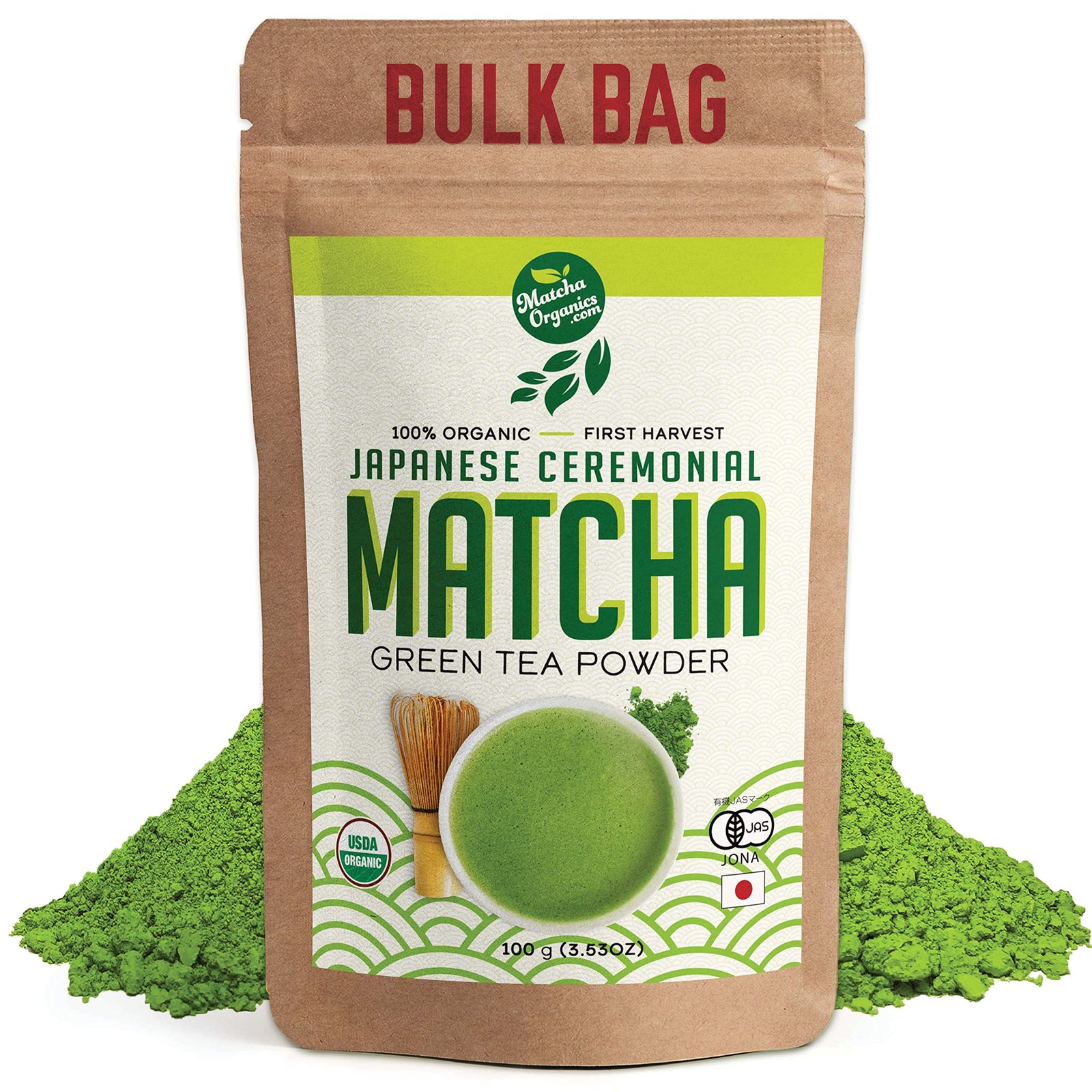 Premium Japanese Ceremonial Matcha Green 4 Ounce (Pack of 1), Bright